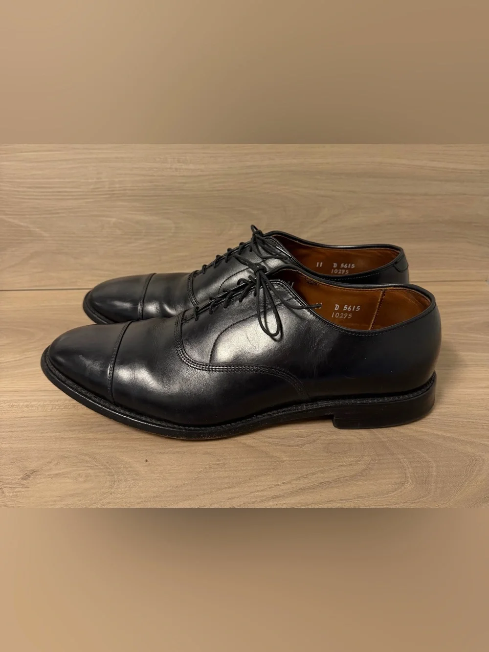 Allen Edmonds Park Avenue Black Cap Toe Oxford Dress Shoes Men’s Size 11 D USA